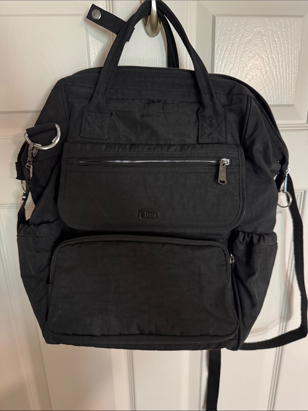Lug Via 3-in-1 Convertible Backpack Tote Black – Crossbody Strap Included